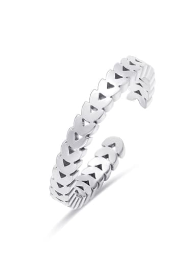 Stainless steel Enamel Heart Minimalist Band Ring