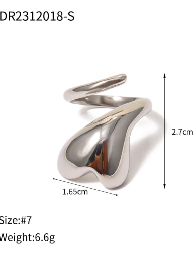 JDR2312018 S Stainless steel Geometric Trend Band Ring