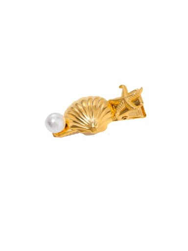 Stainless steel Imitation Pearl Trend Irregular  Hair Barrette