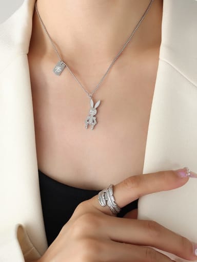 Titanium Steel Rabbit Cute Necklace
