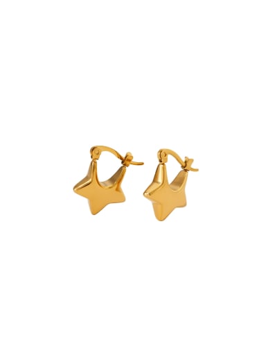 Stainless steel Pentagram Trend Stud Earring