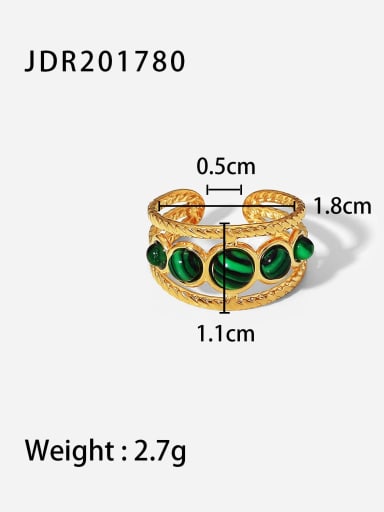 JDR201780 Stainless steel Tiger Eye Geometric Vintage Band Ring