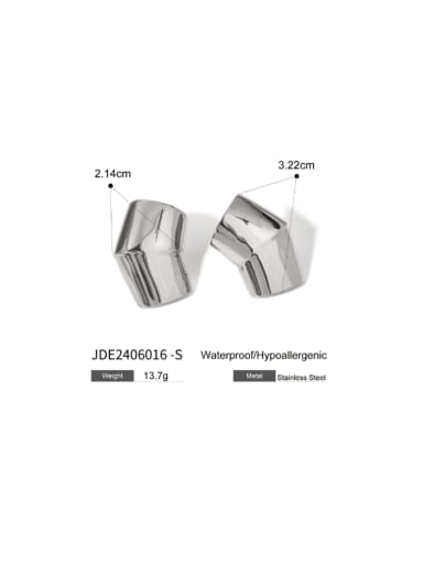 JDE2406016 Steel Titanium Steel Geometric Hip Hop Stud Earring