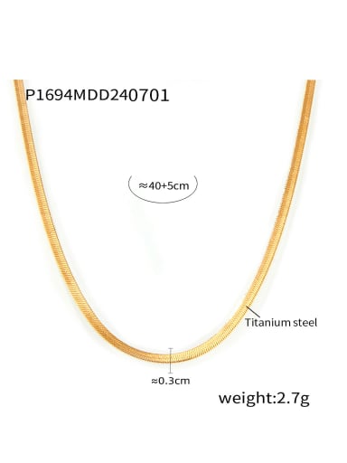 P1694 Gold Necklace Stainless steel Imitation Pearl Tassel Minimalist Lariat Necklace