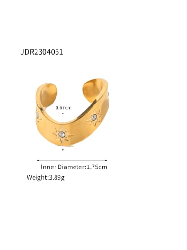 JDR2304051 Stainless steel Geometric Hip Hop Stud Earring