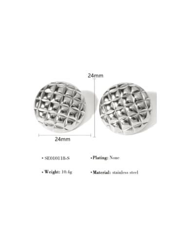 SE010118 S Titanium Steel Geometric Hip Hop Stud Earring