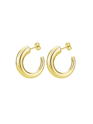 Gold 35mm pair Stainless steel Geometric Minimalist Hoop Earring