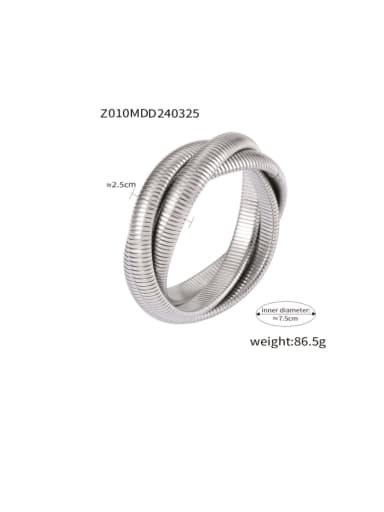 Z010 Large Steel Bracelet Titanium Steel Irregular Minimalist Band Bangle