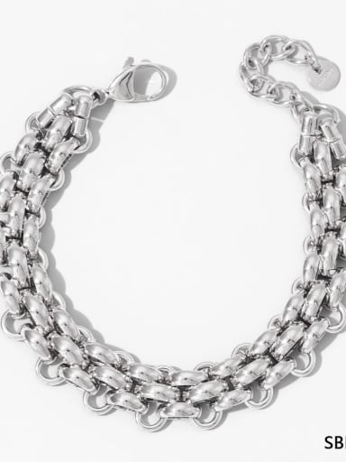 Stainless steel Geometric Trend Link Bracelet