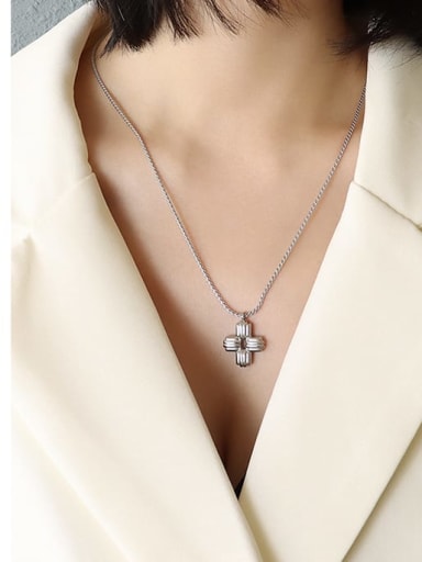 Titanium Steel Cross Vintage Necklace