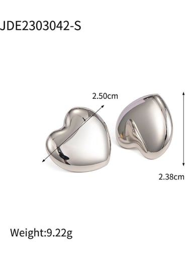 JDE2303042 S Stainless steel Heart Trend Stud Earring