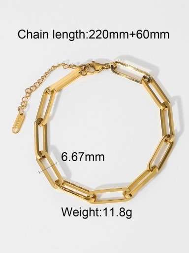 JDB201043 Stainless steel Geometric Trend Link Bracelet