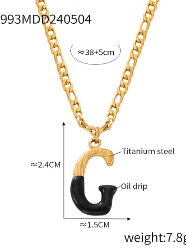 Titanium Steel Letter Hip Hop Necklace