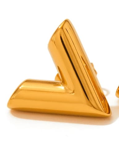 KDE956 Gold Stainless steel Geometric Trend Stud Earring