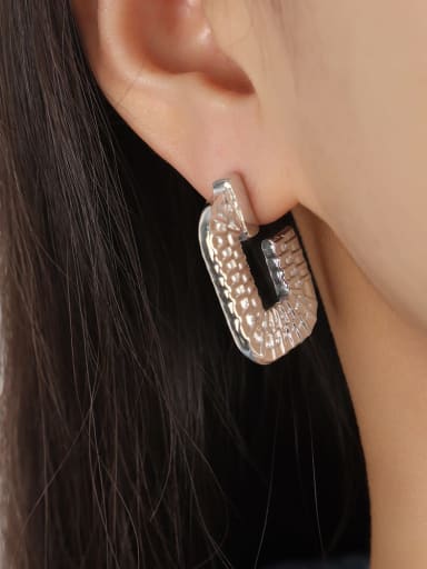 F444 Steel Earrings Titanium Steel Geometric Minimalist Drop Earring
