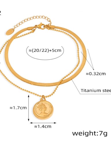 Titanium Steel Geometric Trend Multi Strand Necklace