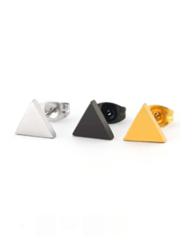 Titanium Steel  Smooth Triangle Minimalist Stud Earring(Single-Only One)