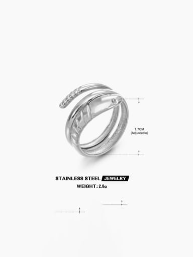 Stainless steel Snake Hip Hop Stackable Ring