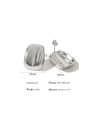 SE010116 S Titanium Steel Geometric Minimalist Stud Earring