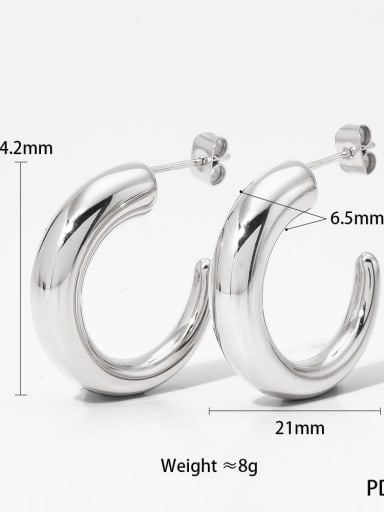Stainless steel Geometric Trend Hoop Earring