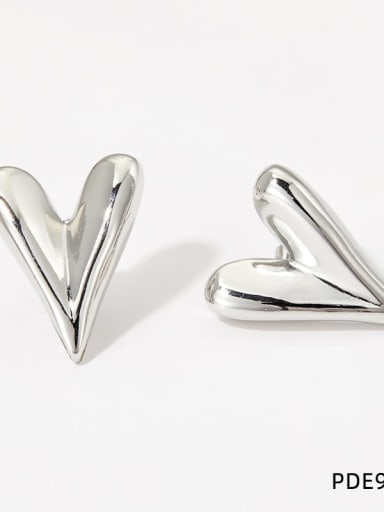 PDE906 Stainless steel Heart Trend Stud Earring