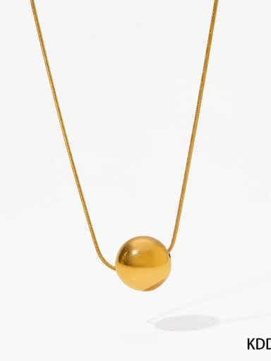Small Gold KDD820 Stainless steel Ball Minimalist Necklace