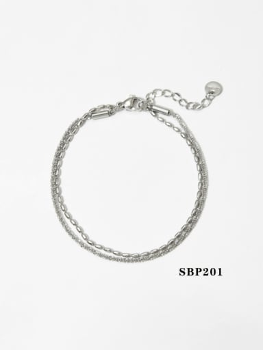 Steel  Bracelet SBP201 Stainless steel Vintage Irregular Bead Bracelet and Necklace Set