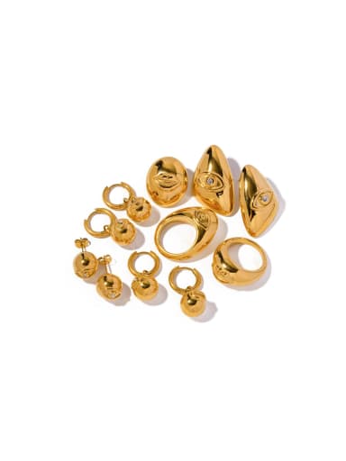 Stainless steel Trend Mouth Ring And Earring Set