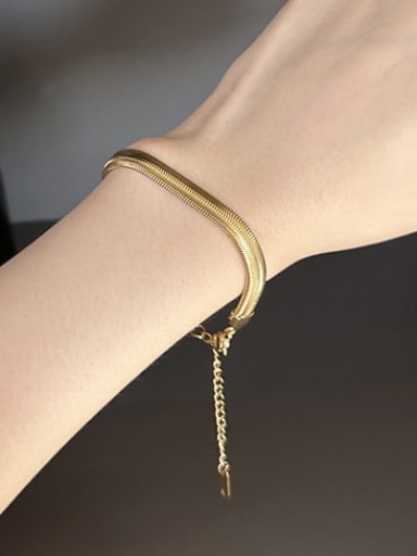 6mm soft snake chain bracelet gold Titanium Steel Snake Bone Chain Minimalist Link Bracelet