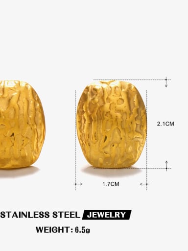 Rectangular earrings gold 4 Stainless steel Geometric Trend Stud Earring