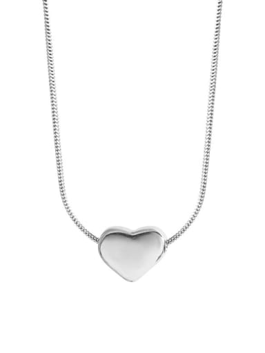 XL272 3D Love Necklace Steel Titanium Steel Heart Minimalist Necklace