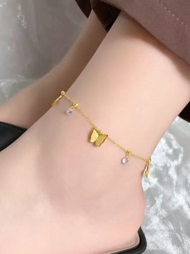 Titanium Steel Butterfly Trend Anklet