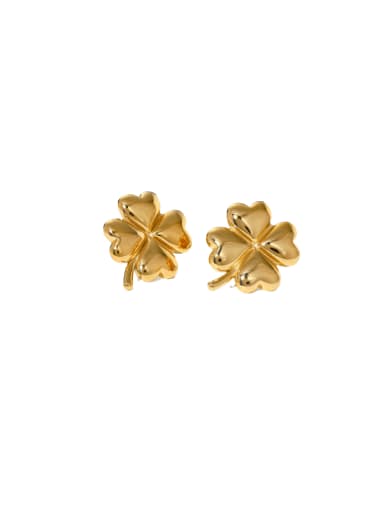 Stainless steel Flower Hip Hop Stud Earring