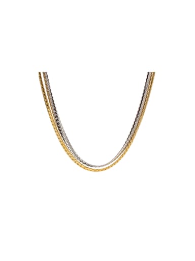Stainless steel Geometric Trend Link Necklace