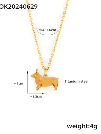 P1857 puppy Titanium Steel Dog Cat Cute Necklace