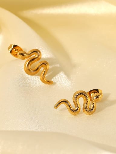 Stainless steel Snake Vintage Stud Earring