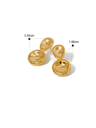 JDE2312087 gold Stainless steel Geometric Minimalist Drop Earring
