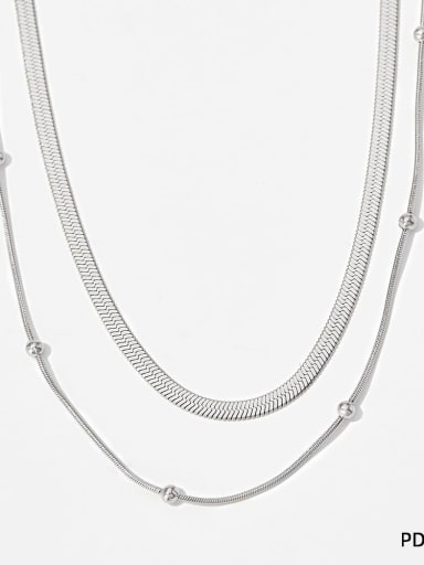 PDD264 Steel Necklace Trend Geometric Stainless steel Bracelet and Necklace Set