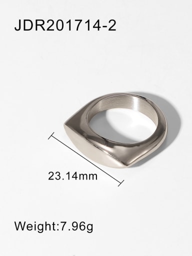 JDR201714 S Stainless steel Geometric Trend Band Ring