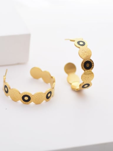 Gold Personalized Diamond Fashion geometric ear ring
