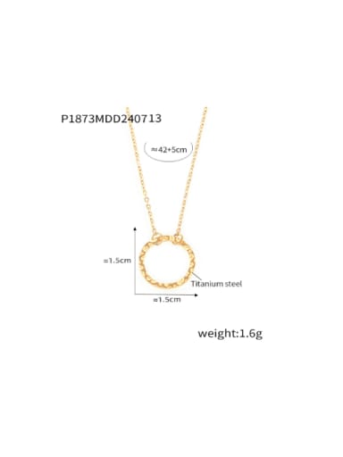 P1873 Gold Necklace Titanium Steel Geometric Minimalist Lariat Necklace