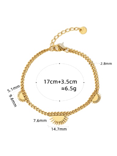 SAK813 Bracelet Gold Titanium Steel Minimalist Irregular  Bracelet and Necklace Set