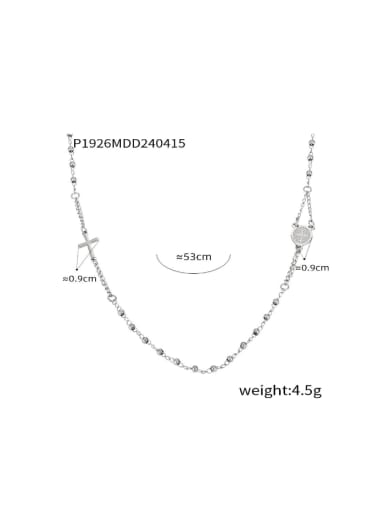 Titanium Steel Cross Tassel Trend Tassel Necklace