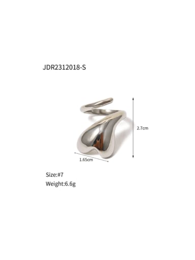 JDR2312018 S Stainless steel Heart Hip Hop Band Ring