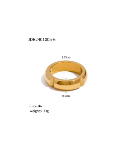 JDR2401005 US 6 Stainless steel Irregular Hip Hop Band Ring