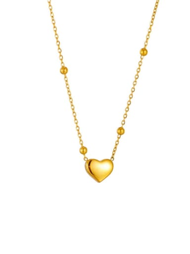 K205 Heart shaped Necklace Gold Titanium Steel Heart Dainty Necklace