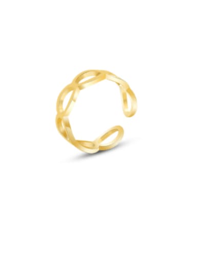 A273 gold ring Titanium Steel Geometric Minimalist Band Ring