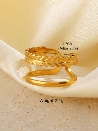 Golden Line Ring Stainless steel Heart Hip Hop Band Ring