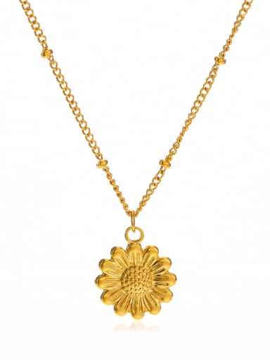 Stainless steel Sun Flower Vintage Necklace
