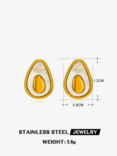 Titanium Steel Shell Butterfly Minimalist Stud Earring